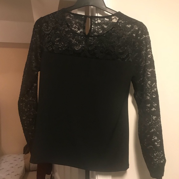 Calvin Klein black top with lace Size S - Picture 3 of 3